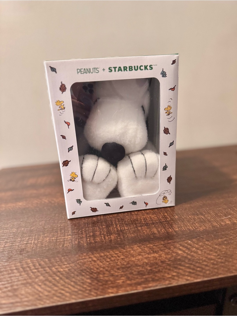 Starbucks White Snoopy Plush Peanuts Collaboration